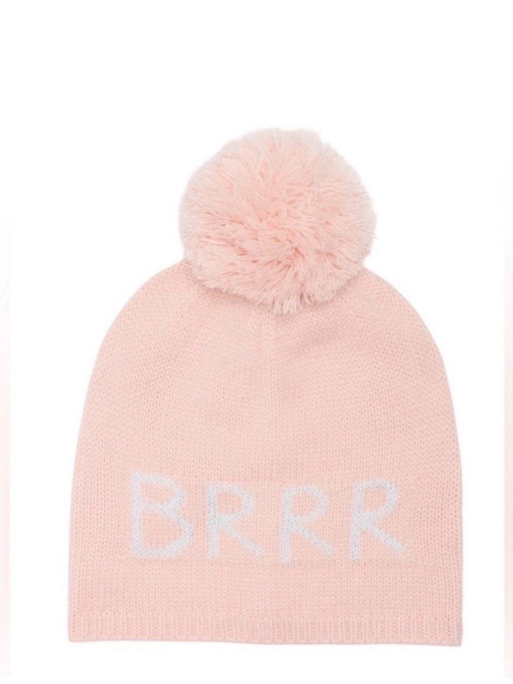 Kate Spade Pink Beanie with Pom Pom "BRRR" NWT